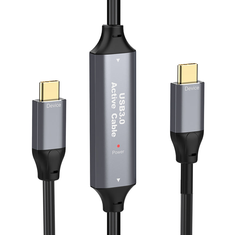 NÖRDIC 5m Aktiv USB 3.0 C til C-kabel, 5Gbps Super Speed USB-kabel