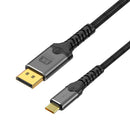 NÖRDIC 5m USB-C til DP 1.4 kabel 8K60Hz 4K120Hz 32,4Gbps