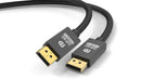 NÖRDIC 5m nylon flettet Displayport 2.1 kabel DP40 UHBR10 40Gbps 8K30Hz 4K144Hz