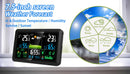 NÖRDIC 7,5" LCD Trådløs Vejrstation Hygrometer Termometer Månefaser Barometer RCC Radiokontrolleret Alarmur Soltid