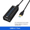 NÖRDIC 8-ports powered hub USB-A 3.0 5Gbps med switch 1.2m kabel aluminium sort med strømforsyning