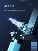 NÖRDIC AI Auto Face Tracking Selfie Stick – 360° rotation + 270° tilt, 4-i-1 telefonstativ, 180 cm stativ i aluminiumlegering med 4 ben