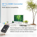 NÖRDIC Aktiv adapter Displayport1.2 han til HDMI1.4b hun 4K 60Hz Eyefinity sort