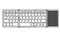 NÖRDIC Bluetooth 5.0 foldetastatur med touchpad 64 taster Multiparring IOS Android Windows US Layout