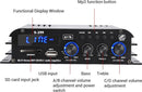 NÖRDIC Bluetooth 5.0 stereo 2.1 forstærker 4X40W + 50W RMS forstærker 2 højttalere og subwoofer med USB og SD media player input
