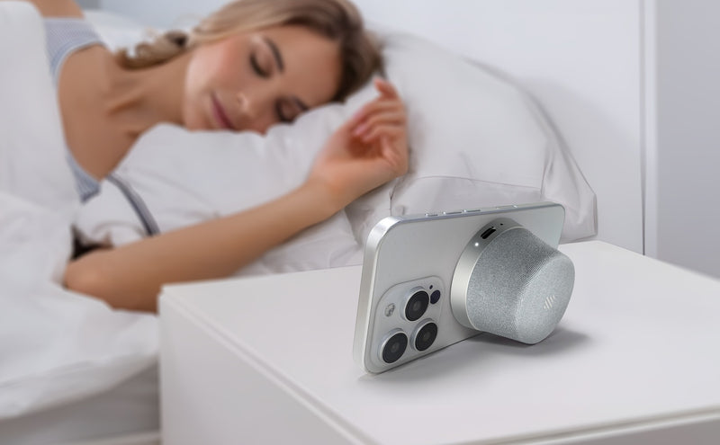 NÖRDIC Bluetooth 5.3 højttaler med magnet 3W IPX6 sølv