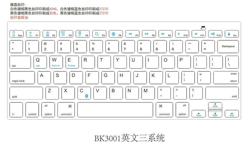 NÖRDIC Bluetooth Keyboard 78 taster amerikansk layout