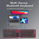 NÖRDIC Bluetooth-tastatur med touchpad, ultratyndt og bærbart til Windows, Mac, iOS og Android, US-layout