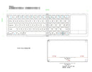 NÖRDIC Bluetooth-tastatur med touchpad US Layout 64-taster MacOS, iOS, Windows, Android