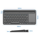 NÖRDIC Bluetooth-tastatur med touchpad, arabisk layout, 78 taster