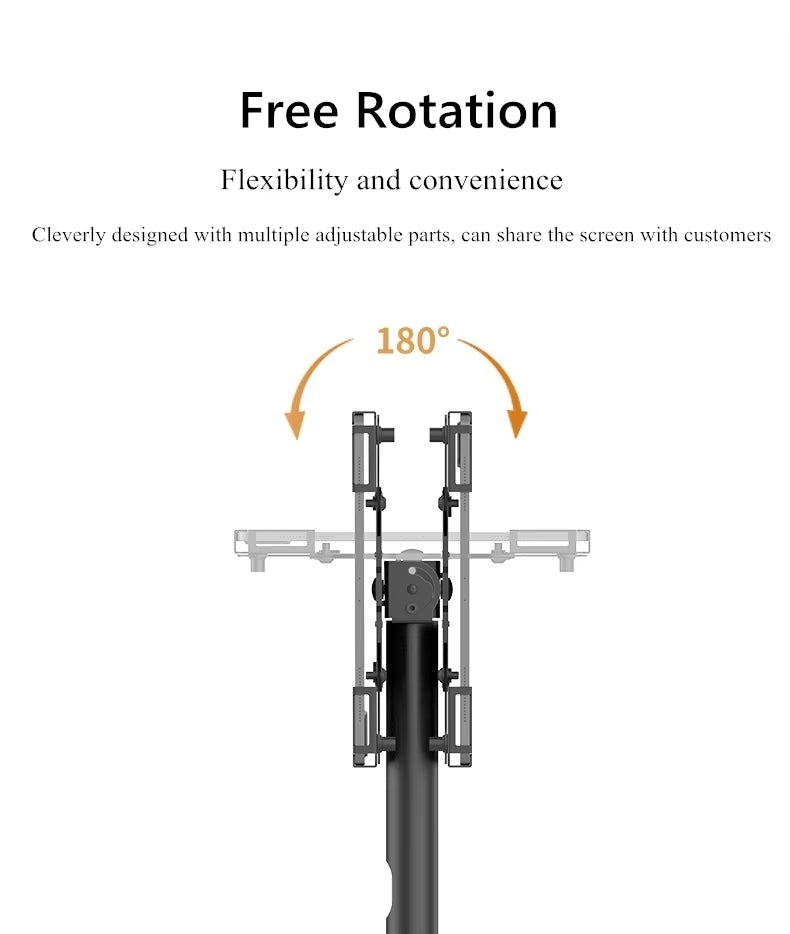 NÖRDIC Bordstativ til tablet 7-13" tilt 180 grader roter 360 grader