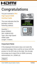 NÖRDIC CERTIFICEREDE KABLER Certificeret 5m Ultra High Speed HDMI 2.1 4K 8K 60Hz 120Hz 48 Gbps Dynamic HDR eARC VRR nylon flettet kabel forgyldt