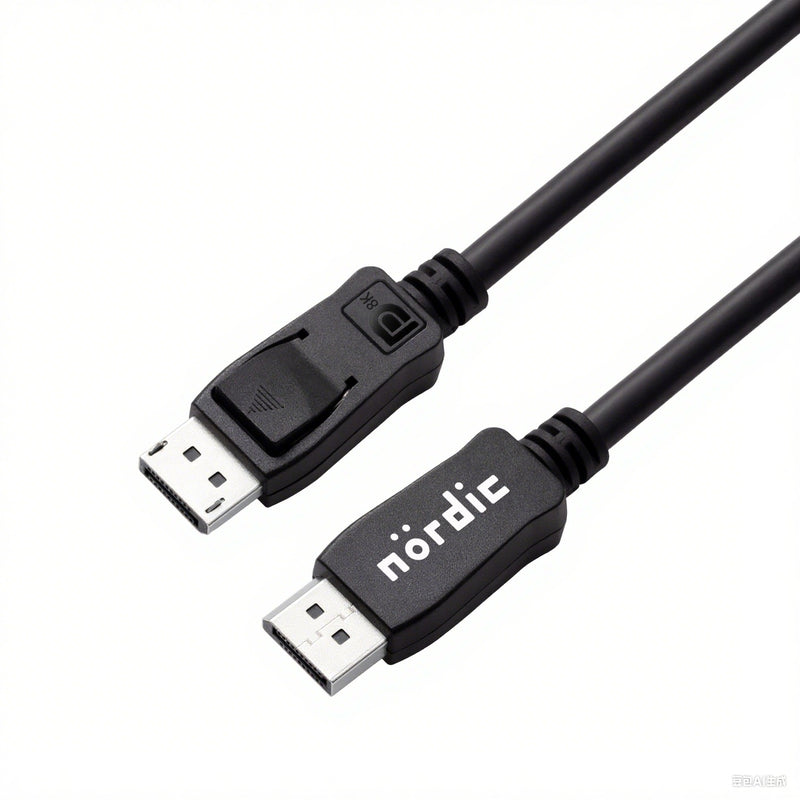 NÖRDIC CERTIFIED CABLES 1,5m nylonflettet Displayportkabel 1.4 UHD 8K60Hz 4K144Hz HBR3 32,4Gbps 10-bit HDR PVC