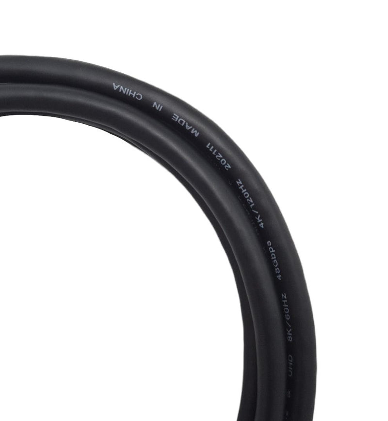 NÖRDIC CERTIFIED CABLES 1m Ultra High Speed HDMI2.18K 60Hz 4K 120Hz 144Hz 48Gbps Dynamic HDR eARC Game Mode VRR Dolby ATMOS guldbelagt PVC sort