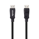 NÖRDIC CERTIFIED CABLES 3m nylonflettet Displayportkabel 1.4 UHD 8K60Hz 4K144Hz HBR3 32,4Gbps 10-bit HDR PVC