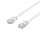NÖRDIC Cat6 U / UTP fladt netværkskabel 10m 250MHz båndbredde og 10Gbps transmissionshastighed hvid