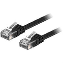 NÖRDIC Cat6 U / UTP netværkskabel 2m flad 250MHz båndbredde, 10Gbps overførselshastigheden sort
