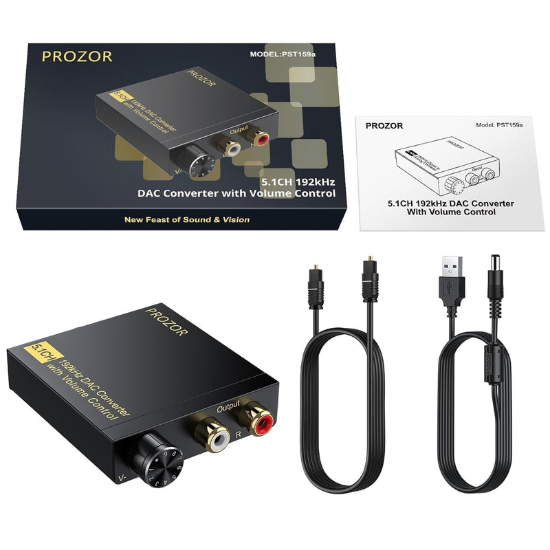 NÖRDIC Digital 5.1CH Koaksial/Toslink til Analog DAC 192Khz DTS Dolby AC3