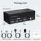NÖRDIC DisplayPort 1.4 KVM-switch 2 computere 3 skærme 8K60Hz 4K144Hz triple skærm 4 USB 3.0 til 2 PC'er deler 3 skærme