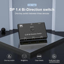 NÖRDIC Displayport 3 til 1 switch eller 1 til 3 splitter DP1.4 8K30Hz 4k120Hz 32.4Gbps