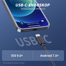 NÖRDIC Endoskopkamera til mobiltelefon med lys, 1080P HD, 8 LED-lys, vandtæt IP67, ingen WiFi nødvendig, Android og iOS