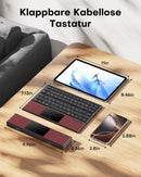 NÖRDIC foldbart Bluetooth-tastatur med touchpad til iOS, Android, Windows, laptop, PC, tablet og smartphone, US layout