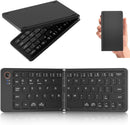 NÖRDIC Foldbart Slim Bluetooth-tastatur i lommestørrelse, kompatibelt med iOS, Android og Windows, til smartphone, tablet, iPad, iPhone og laptop, US-layout