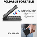 NÖRDIC Foldbart Slim Bluetooth-tastatur i lommestørrelse, kompatibelt med iOS, Android og Windows, til smartphone, tablet, iPad, iPhone og laptop, US-layout