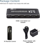 NÖRDIC HDMI 2.0 4x1 Switch 4K60Hz med fjernbetjening
