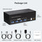 NÖRDIC HDMI 2.1 KVM-switch 2 computere 3 skærme 8K60Hz 4K144Hz Triple skærm 4 USB 3.0 til 2 PC deler 3 skærme