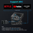 NÖRDIC HDMI 2.1 switch og extractor 8K60Hz 4K120Hz ARC EDID, S/PDIF og AUX extractor