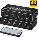 NÖRDIC HDMI 4K 60Hz Switch-Splitter 2x2 Audio SPDIF/Stereo med fjernbetjening