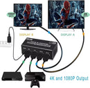 NÖRDIC HDMI 4K 60Hz Switch-Splitter 2x2 Audio SPDIF/Stereo med fjernbetjening