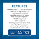 NÖRDIC HDMI Cat6 förlängning 40m 4K30Hz HD med loop EDID funktion HDMI Extension