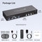 NÖRDIC HDMI KVM-switch 3 computere 2 skærme 4K60Hz EDID 4 USB 3.0 porte med fjernbetjening