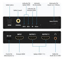 NÖRDIC HDMI 2.1 Splitter 8K60Hz 1 til 2 med indbygget extractor til SPDIF/Coaxial/Stereo