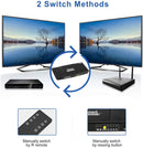 NÖRDIC HDMI Switch 2xPC til 4x skærme 4K30Hz UHD CEC 3D HDCP1.4 til pc, PS5, Xbox og bærbar computer