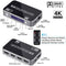 NÖRDIC HDMI Switch 4 til 1 med lyd emhætte og ARC 4K60Hz MHL Dolby Ægte SPDIF stereo 3D