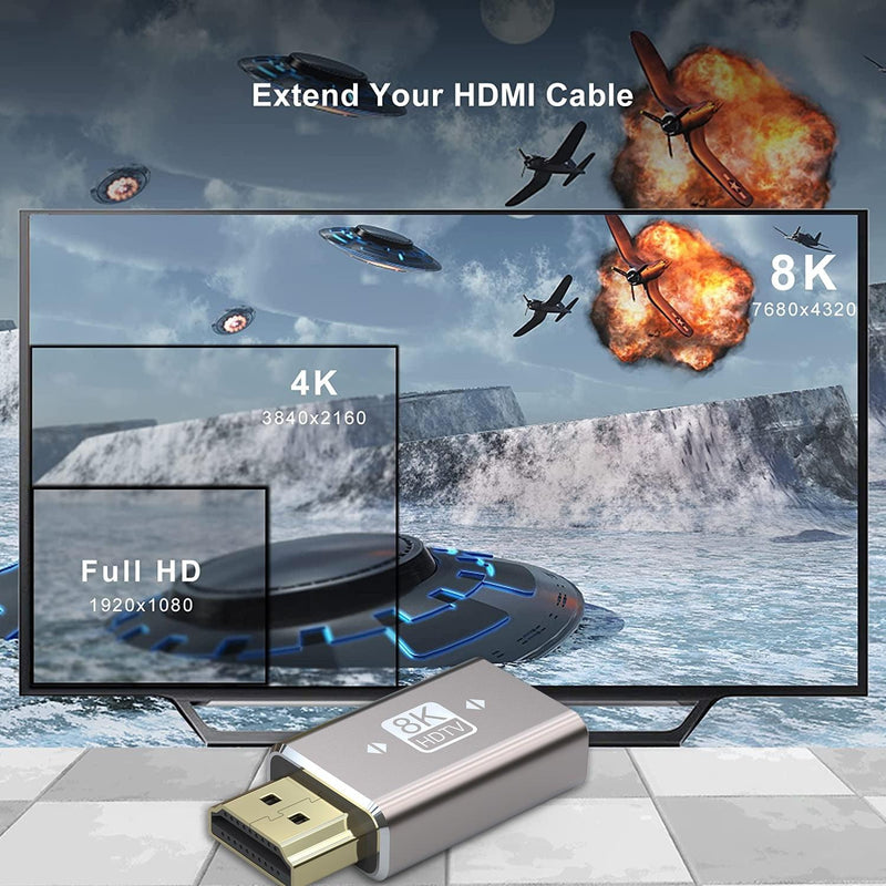 NÖRDIC HDMI-adapter han til hun 8K60Hz 4K120Hz Dynamic HDR 48Gbps eARC