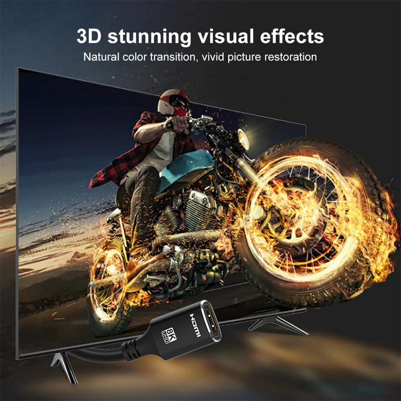 NÖRDIC HDMI forlængerkabel 1.5m 8K60Hz 4K144 HDMI 2.1 48Gbps Ultra High Speed HDMI