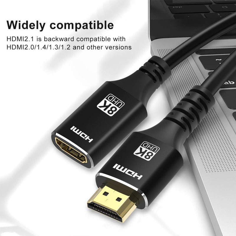 NÖRDIC HDMI forlængerkabel 1m 8K60Hz 4K144 HDMI 2.1 48Gbps Ultra High Speed HDMI