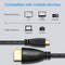 NÖRDIC HDMI til Mini HDMI kabel 1m High Speed HDMI med Ethernet type A til type C han til mandlige sort
