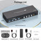 NÖRDIC KVM 4x2 HDMI 2.1 Switch 4PC til Dobbelt Skærm HDMI 8K60Hz med 1x3.5mm og 4xUSB-A