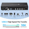 NÖRDIC KVM 4x2 HDMI 2.1 Switch 4PC til Dobbelt Skærm HDMI 8K60Hz med 1x3.5mm og 4xUSB-A