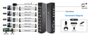 NÖRDIC KVM 4x2 Switch 4PC til Dobbelt Skærm HDMI & DP 8K60Hz med 1x3.5mm og 4xUSB-A