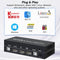 NÖRDIC KVM Switch 2 PC til 1 DisplayPort 1.2 4K60Hz og 4x USB-port HDCP 2.2