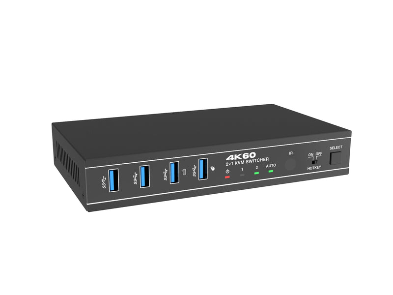 NÖRDIC KVM-Switch 2 til 1 USB-C & HDMI 4K60Hz 4xUSB-A