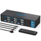 NÖRDIC KVM Switch 3 til 3, 4xUSB3.0 2xDP 1xHDMI 8K30Hz med trådløs kontrol