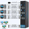 NÖRDIC KVM Switch 3 til 3, 4xUSB3.0 2xDP 1xHDMI 8K30Hz med trådløs kontrol