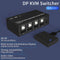 NÖRDIC KVM Switch 4 PC til 1 DisplayPort 1.2 4K 60Hz og 4x USB HDCP 2.2